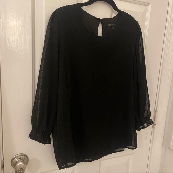 Adrianna Papell black textured blouse - Picture 2 of 16